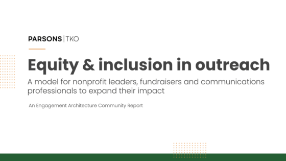The cover page of our model for equity and inclusion community report